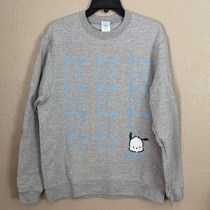 Hello Kitty Pochacco Women’s Crew Neck Sweatshirt Light Gray Medium